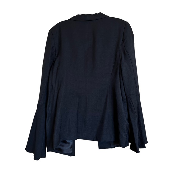 NWT LC Lauren Conrad Bell Sleeve Open Front Blazer Black Sz 12 - Picture 2 of 8